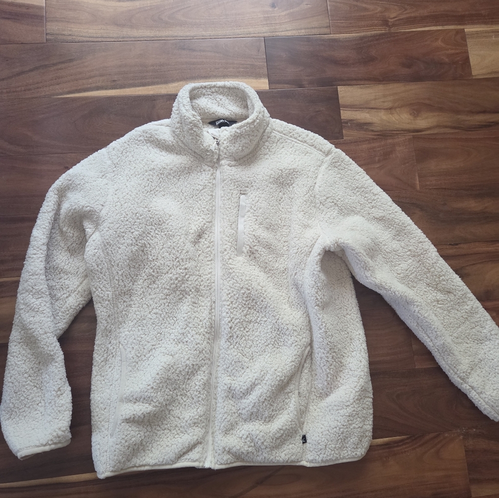 Eddie Bauer Off-White Sherpa Fleece Jacket